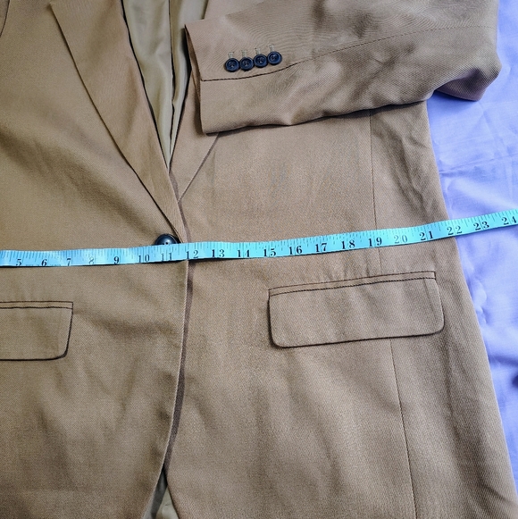 NWT Madewell The Larsen Blazer in drape-wave Toffee 1 button Closure L. - Picture 12 of 16